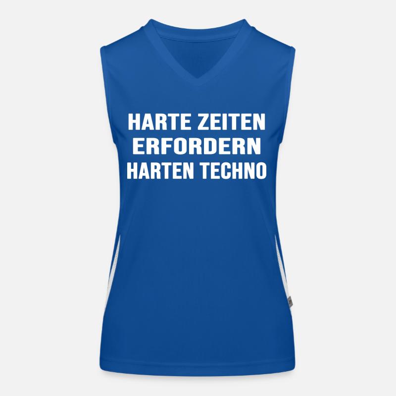 techno rave "harte zeiten harter techno" abfeiern Funktionelles Kontrast-Tank Top für Frauen
