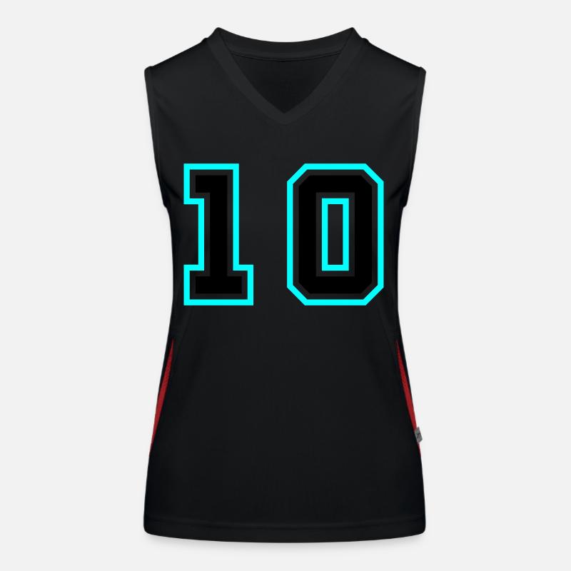 10 number symbol Women's Functional Contrast Tank Top