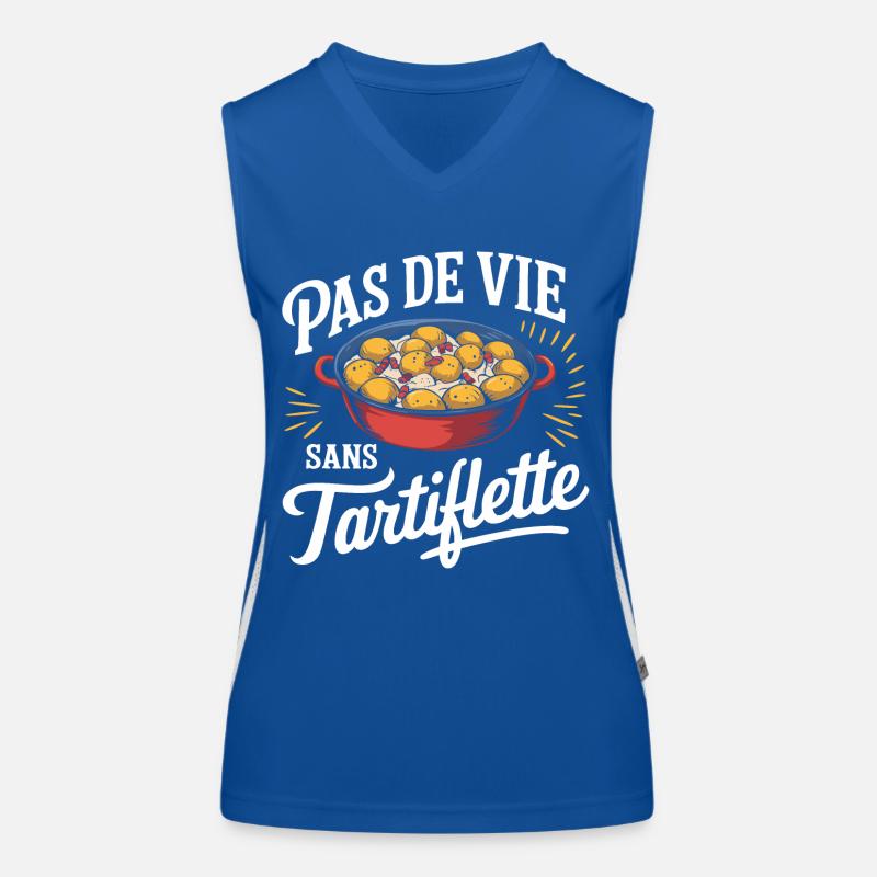 Pas de vie sans tartiflette Débardeur respirant contrasté Femme