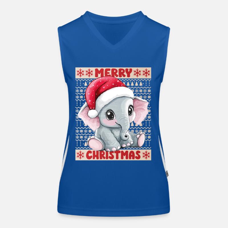 Eléphant Moche Noël Noël Doux Débardeur respirant contrasté Femme