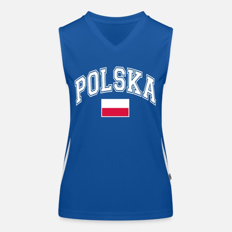 Poland Flag Women's Functional Contrast Tank Top