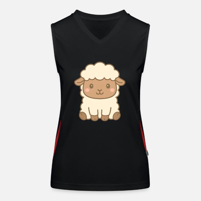 Mignon bébé mouton Débardeur respirant contrasté Femme