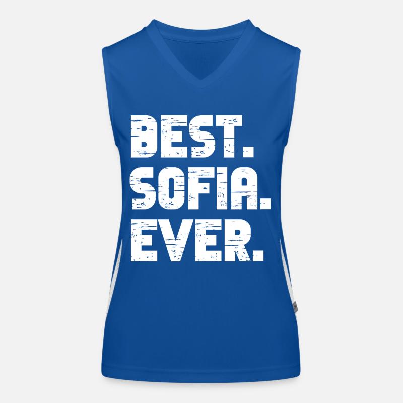 Best Sofia Ever Retro Geschenk Spruch Geburtstag Funktionelles Kontrast-Tank Top für Frauen