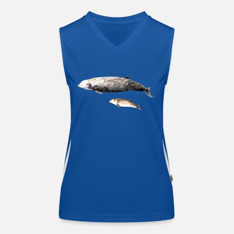 baleine à bec de Cuvier - baleine à bec baleine à bec de Cuvier Débardeur respirant contrasté Femme