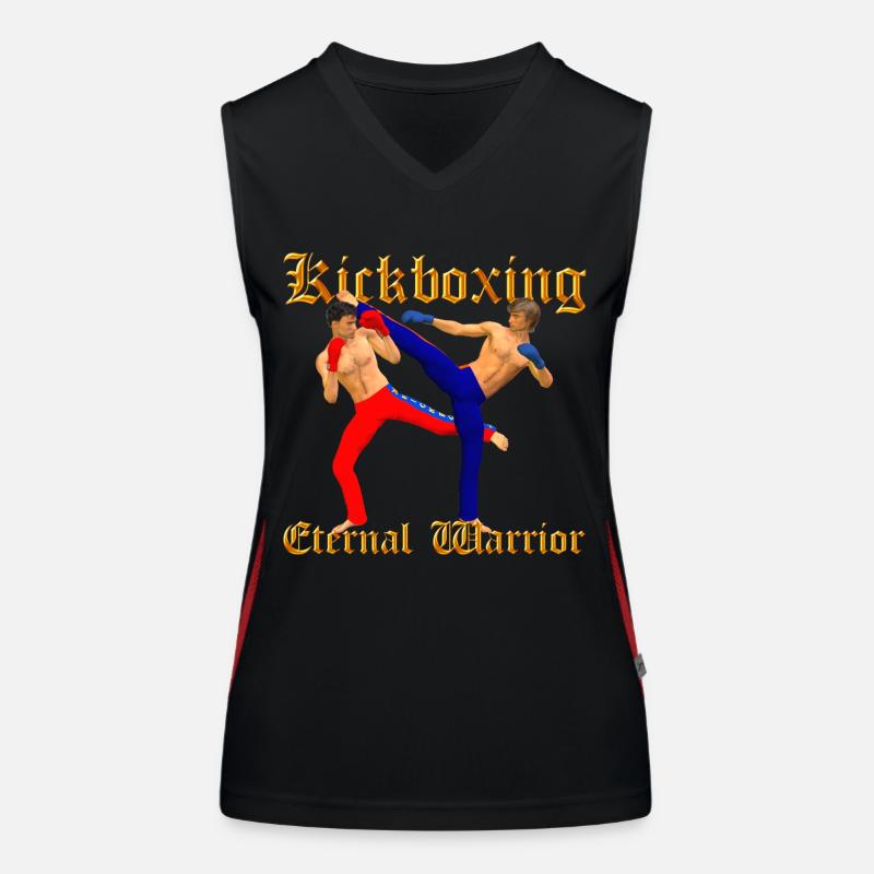 Kickbox-Krieger Funktionelles Kontrast-Tank Top für Frauen