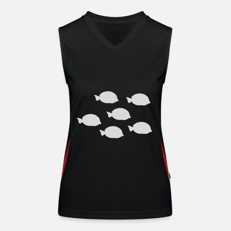 Fisch Funktionelles Kontrast-Tank Top für Frauen