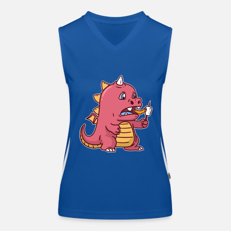 Drachen Drache Marshmallow Funktionelles Kontrast-Tank Top für Frauen