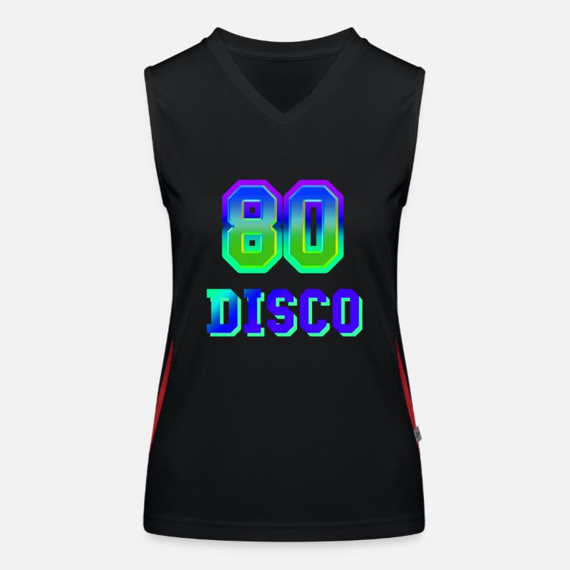 80er Disco Funktionelles Kontrast-Tank Top für Frauen