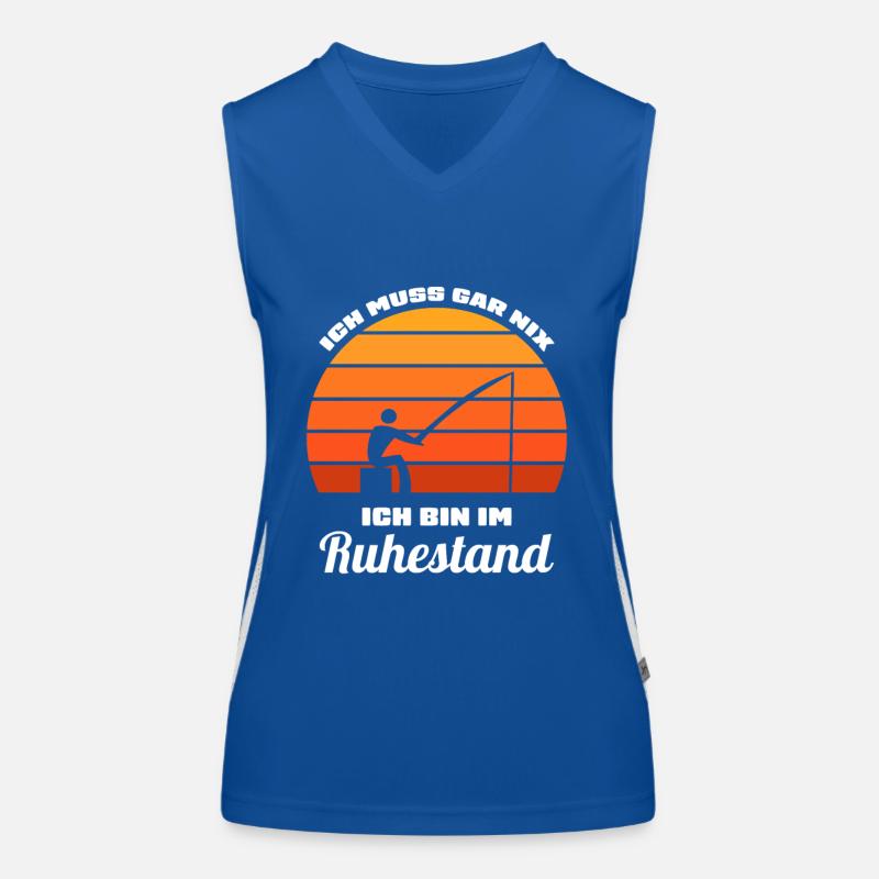 Ich muss gar nix - Ich bin im Ruhestand - Rente Funktionelles Kontrast-Tank Top für Frauen