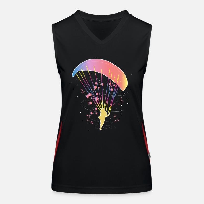 Paragliding Colorful Women's Functional Contrast Tank Top