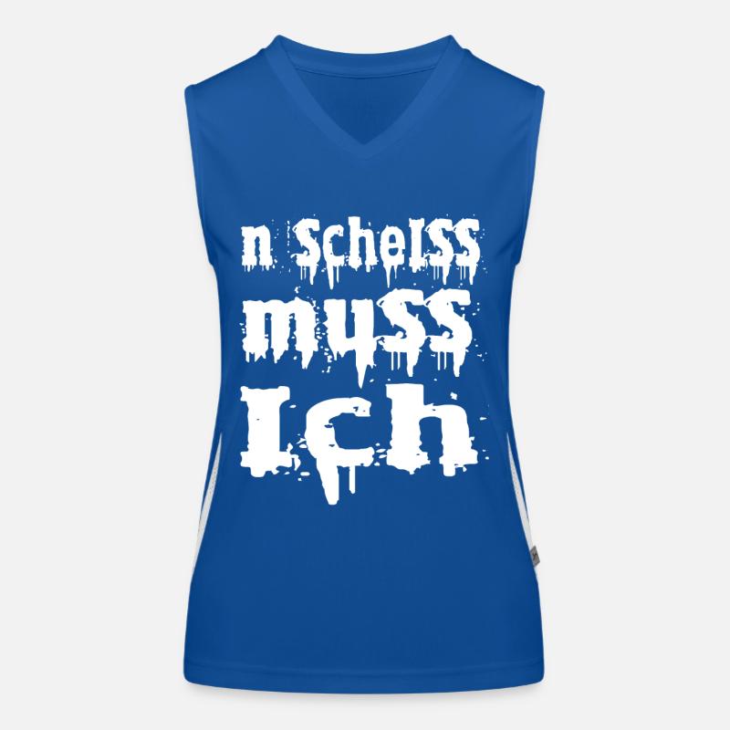 n scheiss muss ich Funktionelles Kontrast-Tank Top für Frauen