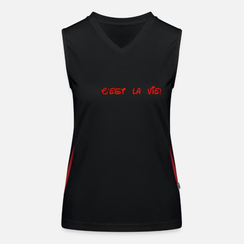 C'est la vie Funktionelles Kontrast-Tank Top für Frauen