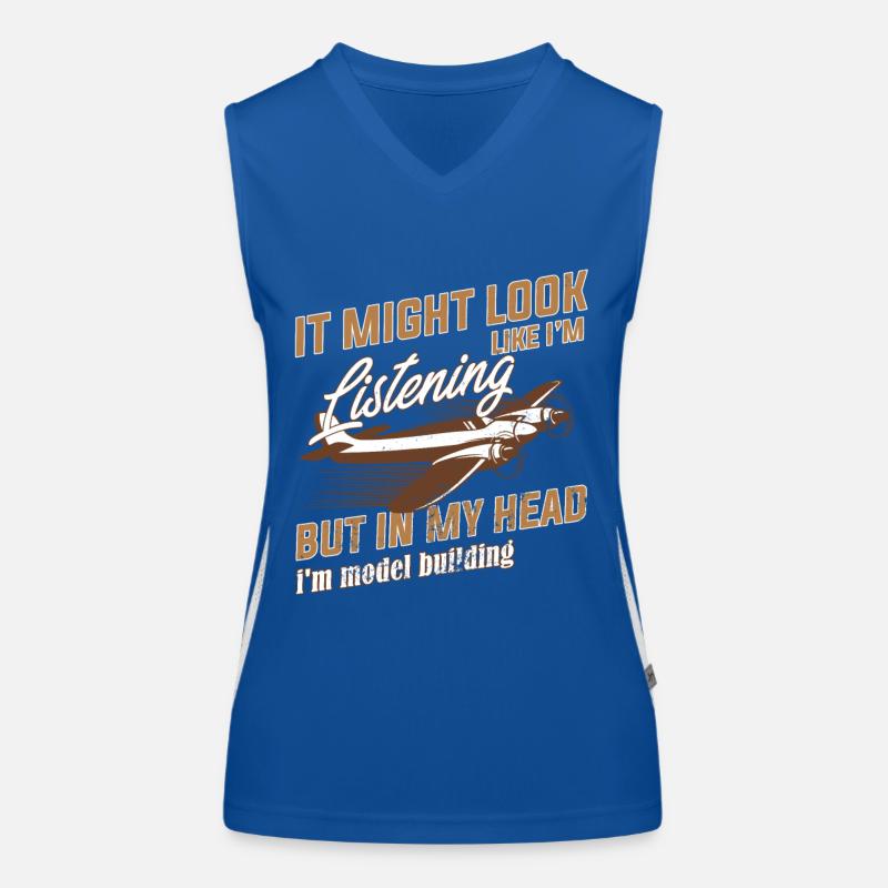 model airplane Women's Functional Contrast Tank Top