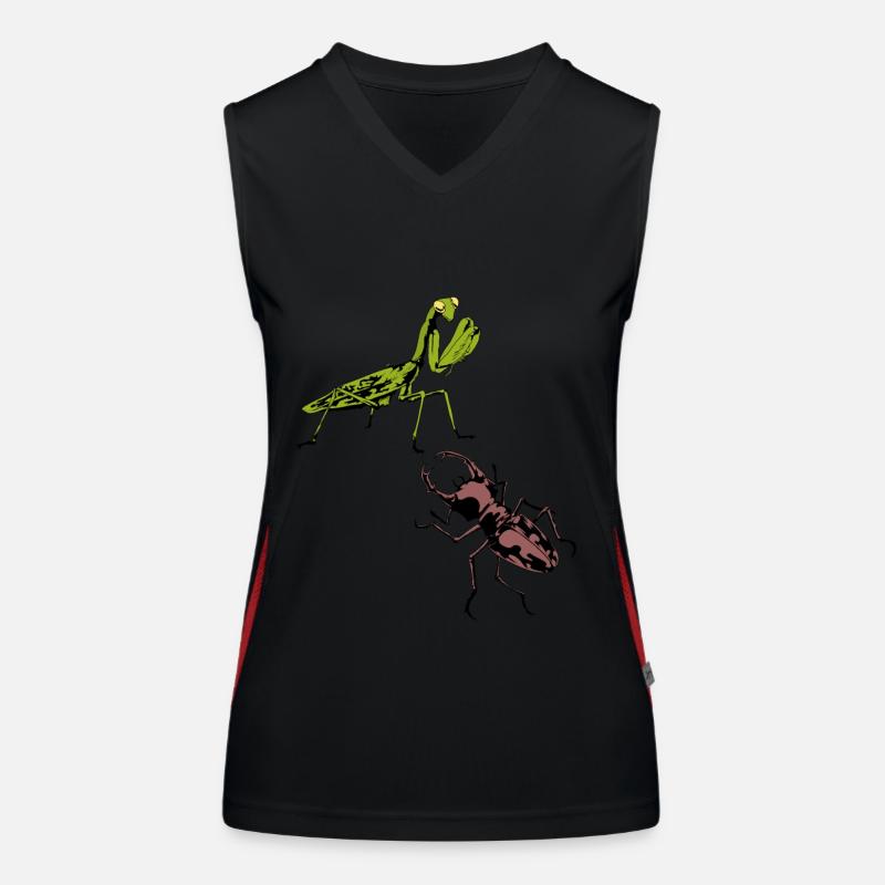 Insect Insects Praying Mantis Stag Zoo Women's Functional Contrast Tank Top