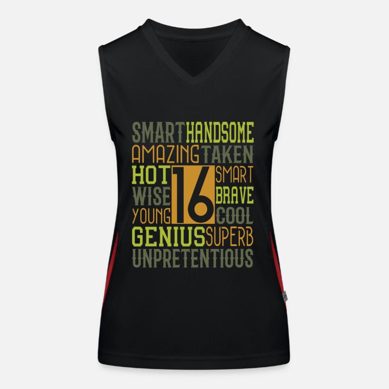 16.Geburtstag Funktionelles Kontrast-Tank Top für Frauen