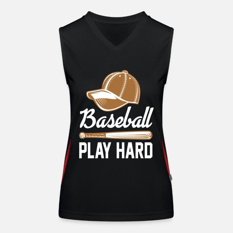 Baseball baseball gift baseball player Women's Functional Contrast Tank Top