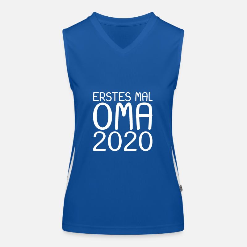 Oma 2020 Großmutter Omi Schwangerschaft Geschenk Funktionelles Kontrast-Tank Top für Frauen
