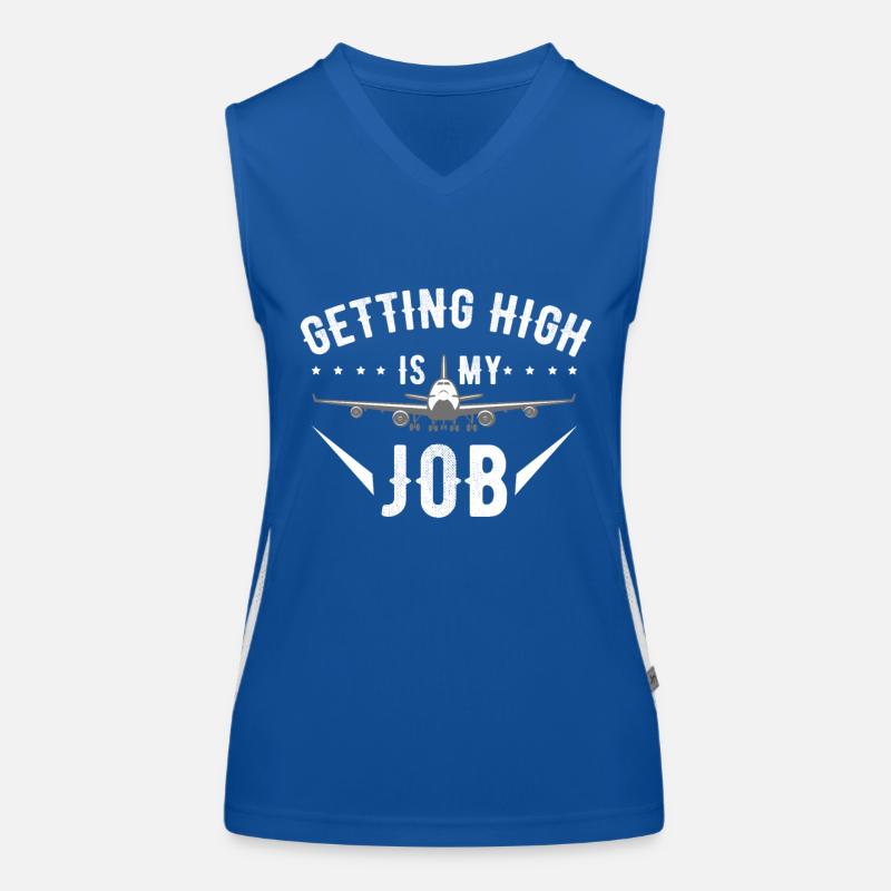 Pilot Pilot Geschenke Pilot Sprüche Flugzeug Funktionelles Kontrast-Tank Top für Frauen