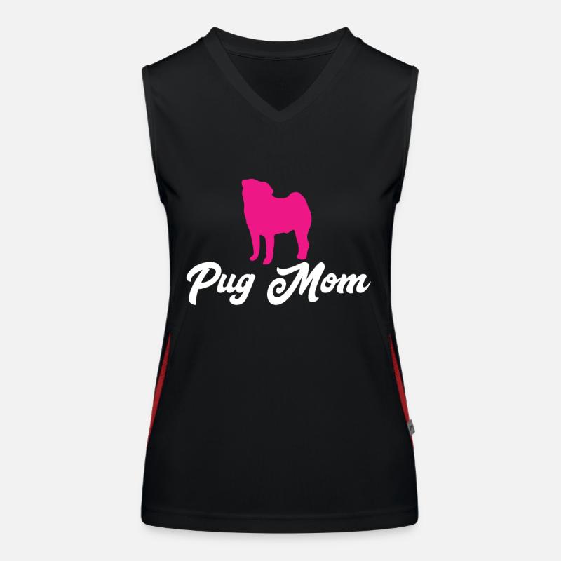 Mops Mama Funktionelles Kontrast-Tank Top für Frauen