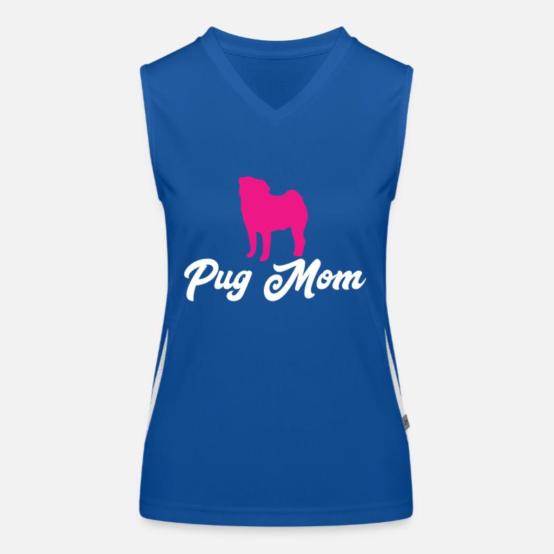 Mops Mama Funktionelles Kontrast-Tank Top für Frauen