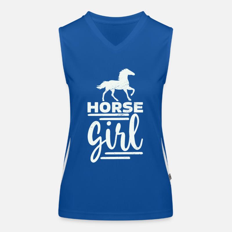 Pferd Mädchen Funktionelles Kontrast-Tank Top für Frauen