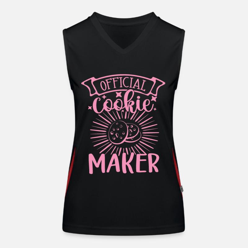 Baking Design Cookie Maker Baker Gift Idea Women's Functional Contrast Tank Top