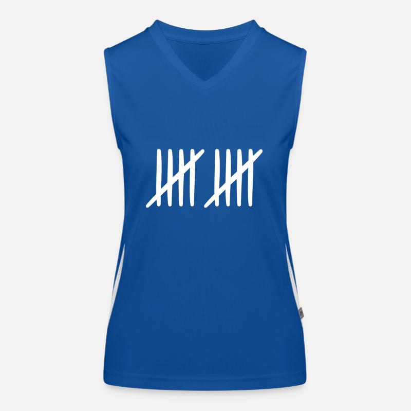10 birthday tally sheet - 10 years old Women's Functional Contrast Tank Top