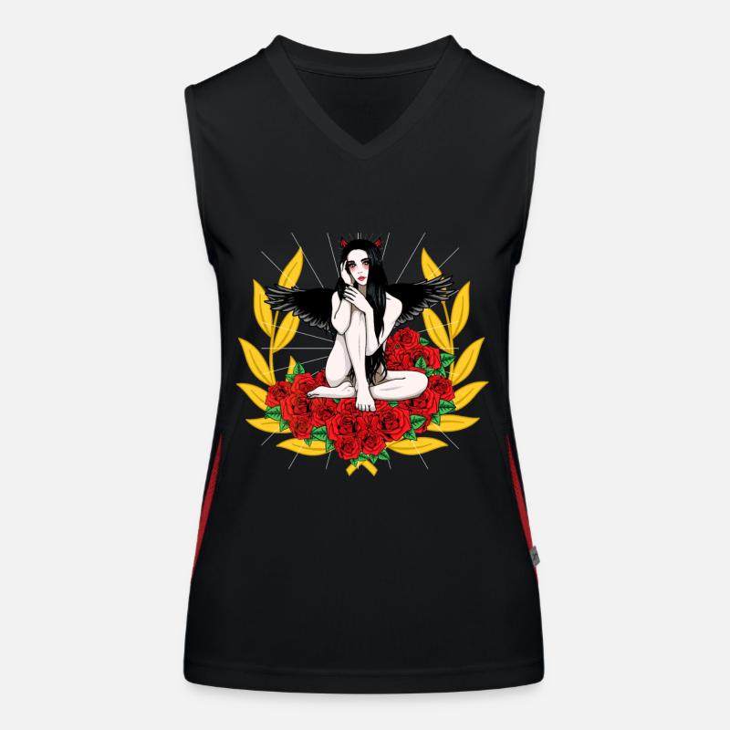 Devilish Devil Woman Satan's Roast Devil Women's Functional Contrast Tank Top