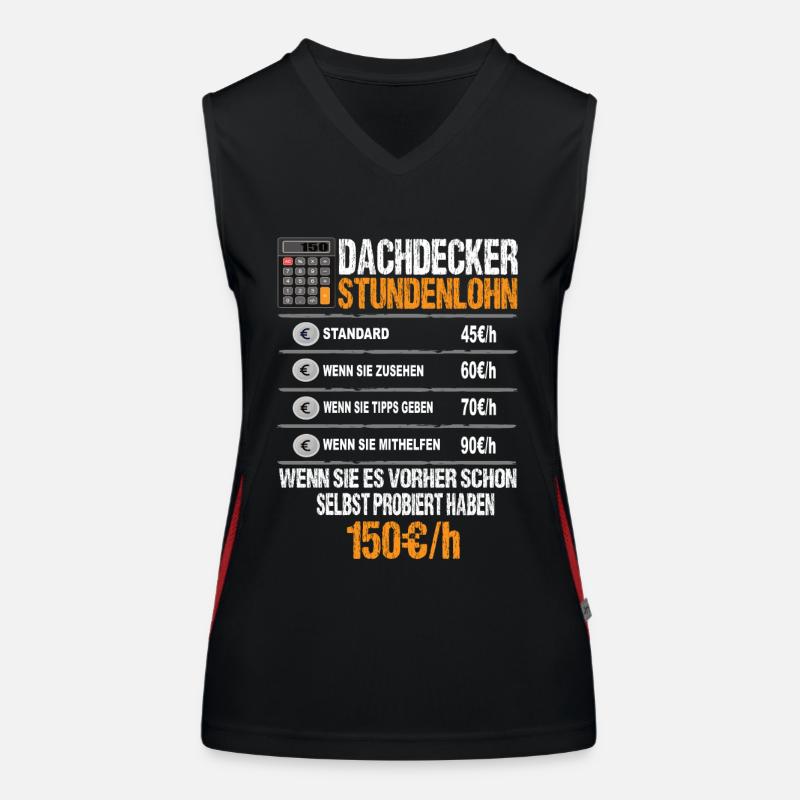 Dachdecker Stundenlohn Funktionelles Kontrast-Tank Top für Frauen
