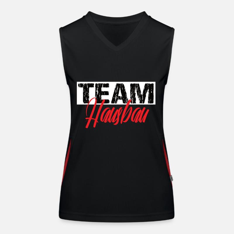 Construction de la maison de l’équipe Débardeur respirant contrasté Femme