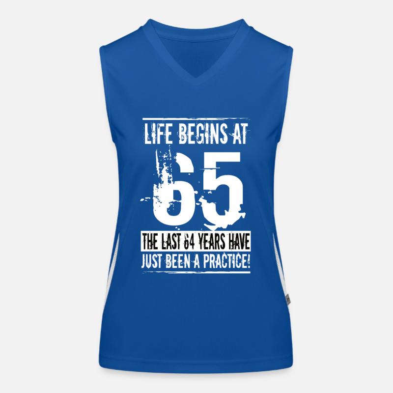 65 Geburtstag Mann Funktionelles Kontrast-Tank Top für Frauen