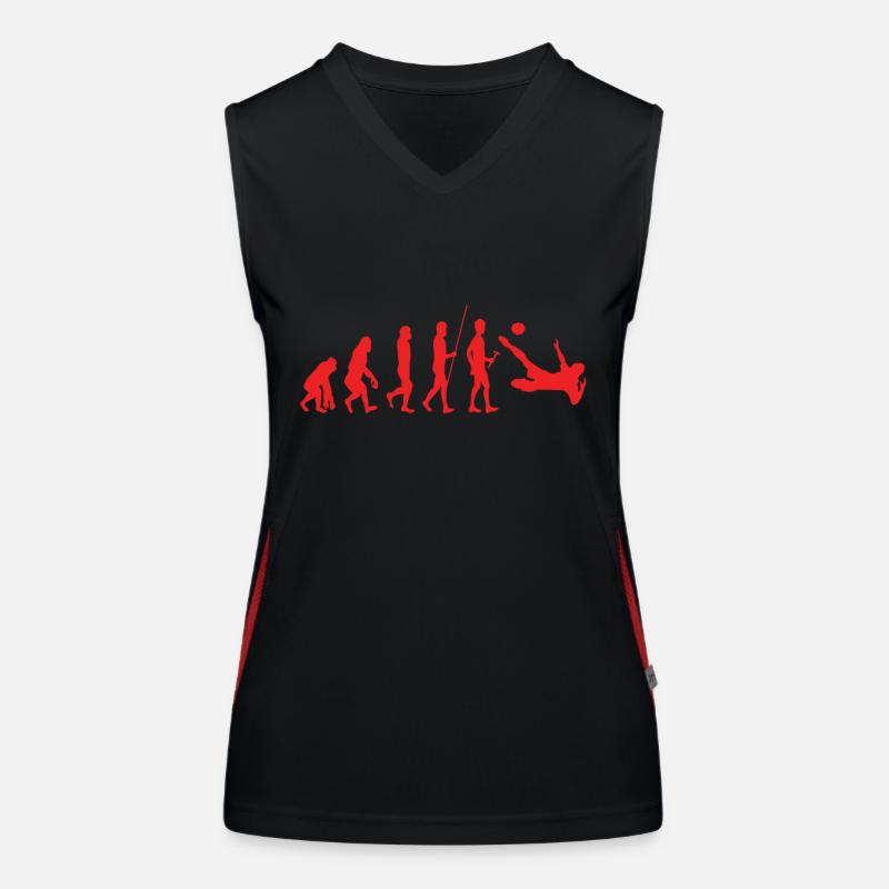 Évolution du football Débardeur respirant contrasté Femme