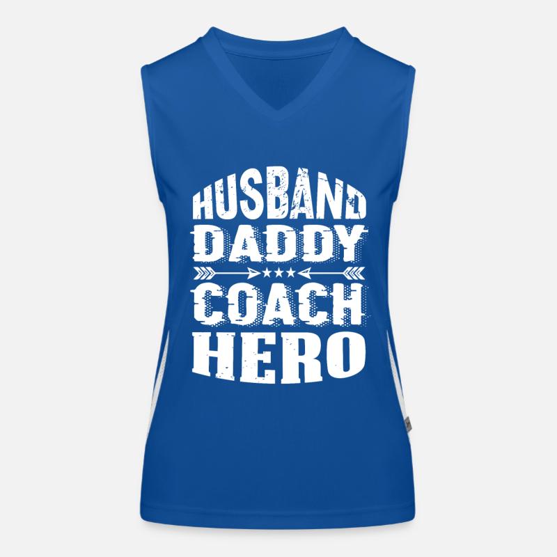 Husband Daddy Coach Hero Funktionelles Kontrast-Tank Top für Frauen