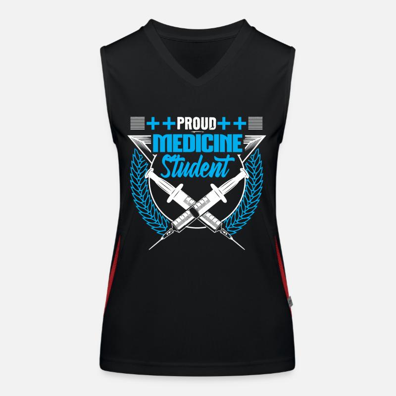 Medizin Student Studium Spruch Geschenk Funktionelles Kontrast-Tank Top für Frauen