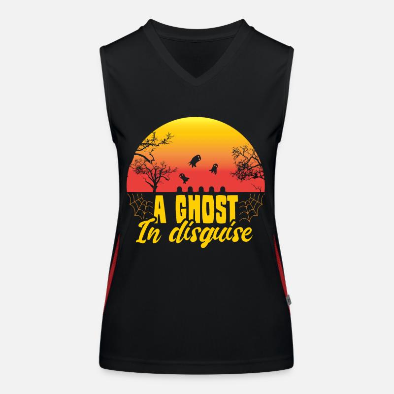 Halloween Geist Süsses oder Saures Funktionelles Kontrast-Tank Top für Frauen