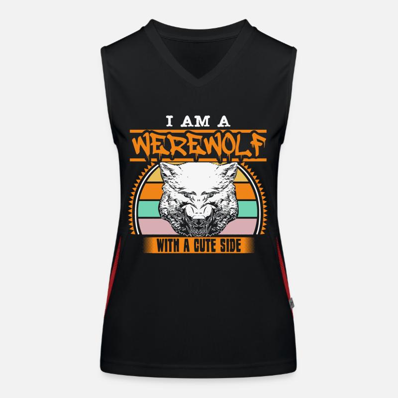 Halloween Werewolf Pack Ghost Hour Women's Functional Contrast Tank Top