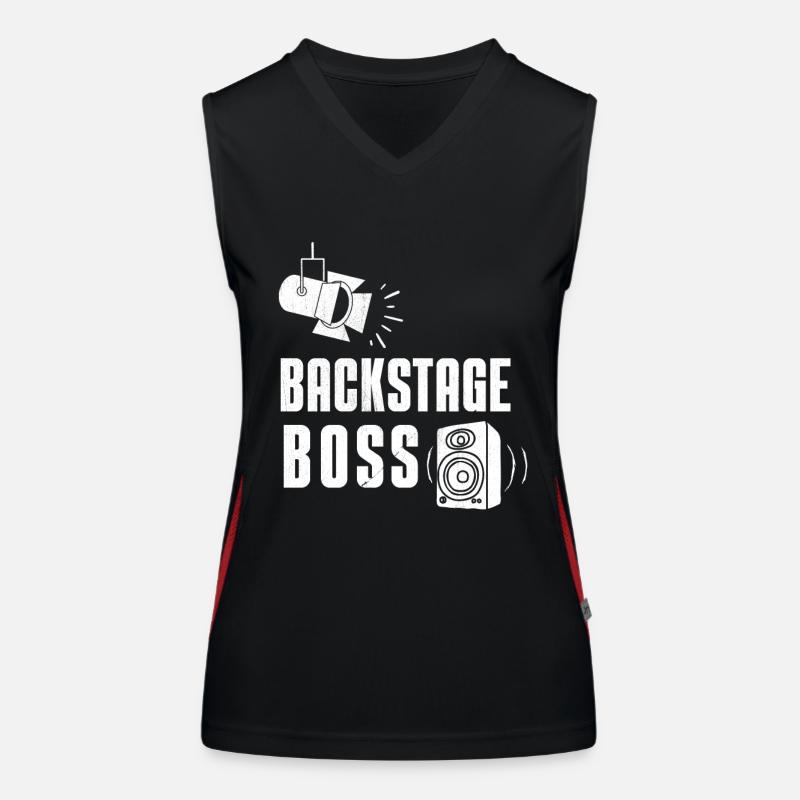 Backstage Boss Event Technician Crew Women's Functional Contrast Tank Top