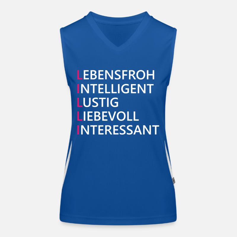 Lilli Name Geschenk Funktionelles Kontrast-Tank Top für Frauen