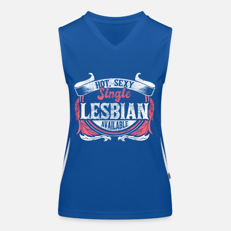 Idée de cadeau de relation LGBT+ célibataire lesbienne Débardeur respirant contrasté Femme
