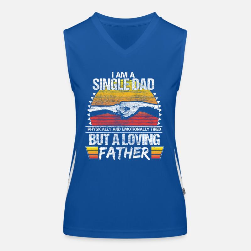 Single Father Single Dad Gift Idea Women's Functional Contrast Tank Top
