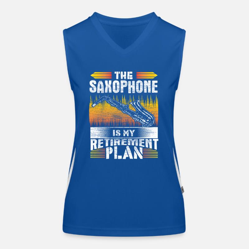 Saxophon Orchester Musical Geschenk Funktionelles Kontrast-Tank Top für Frauen