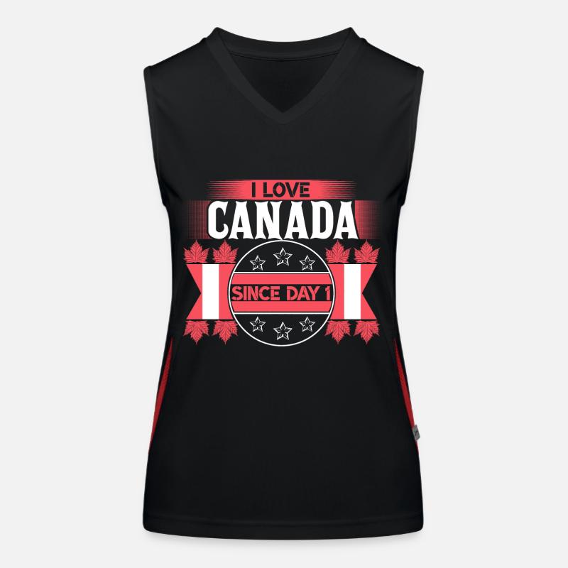Kanada Ahornblatt Herkunft Funktionelles Kontrast-Tank Top für Frauen