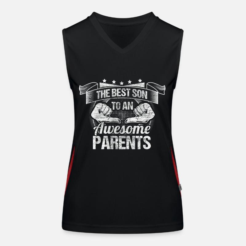 Bester Sohn Söhne Funktionelles Kontrast-Tank Top für Frauen