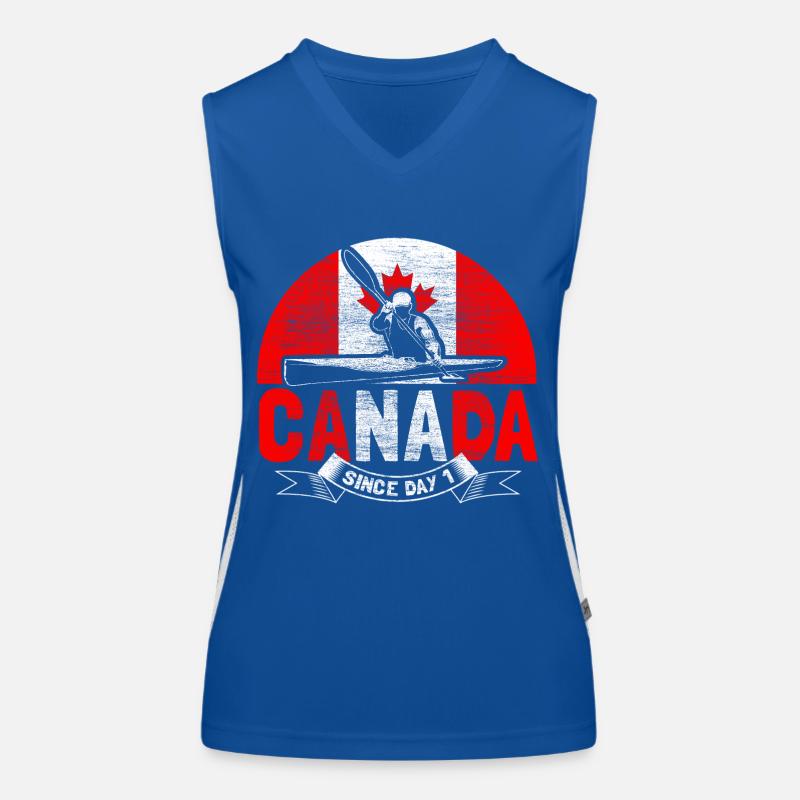 Canada Elk Pride Gift Women's Functional Contrast Tank Top