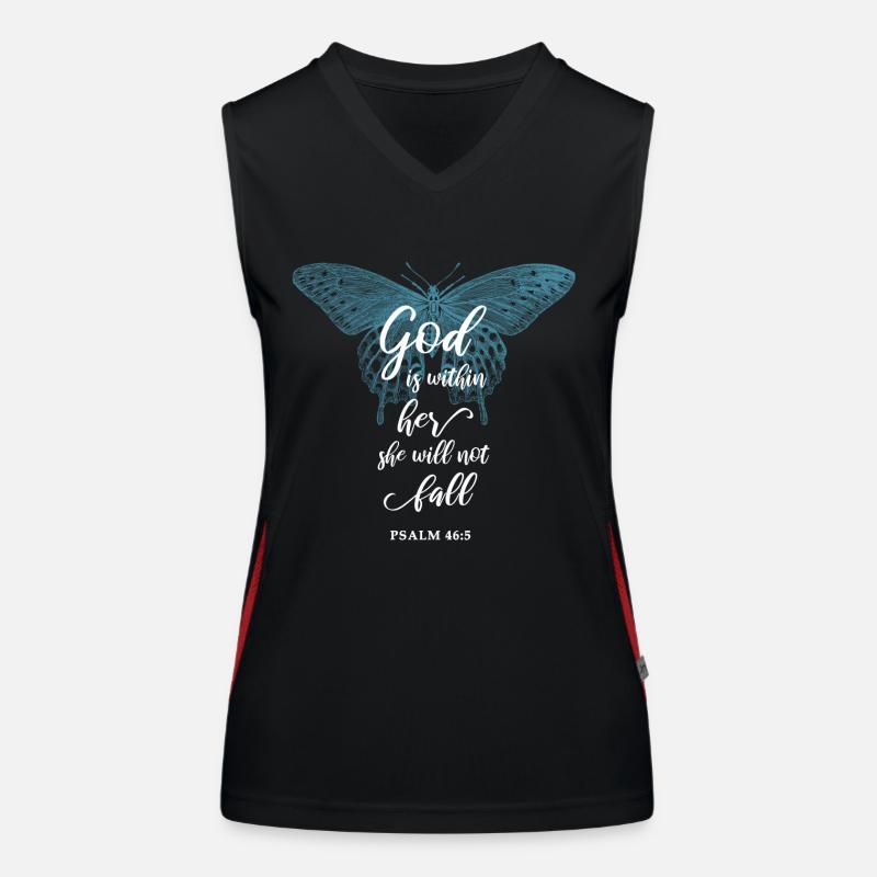 Bibelvers Christlich Religiöser Spruch Funktionelles Kontrast-Tank Top für Frauen