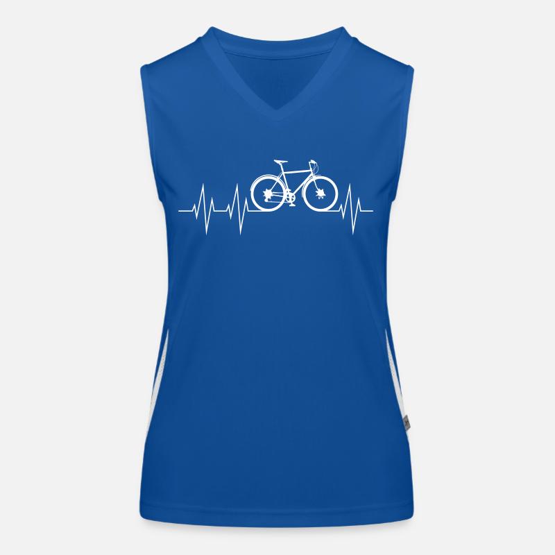 Fahrrad Herzschlag Funktionelles Kontrast-Tank Top für Frauen