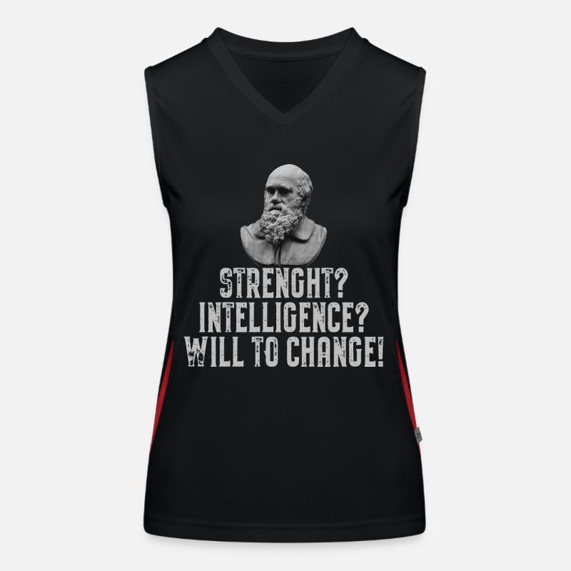 Charles Darwin Theorie Evolution Veränderung Funktionelles Kontrast-Tank Top für Frauen