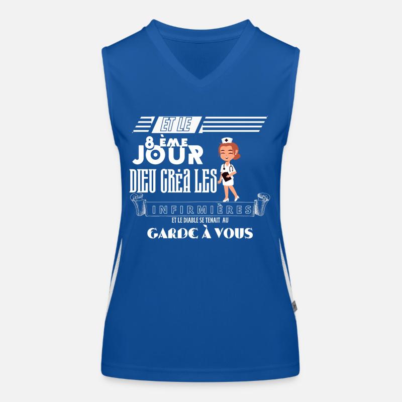 Infirmière : une vocation divine Débardeur respirant contrasté Femme