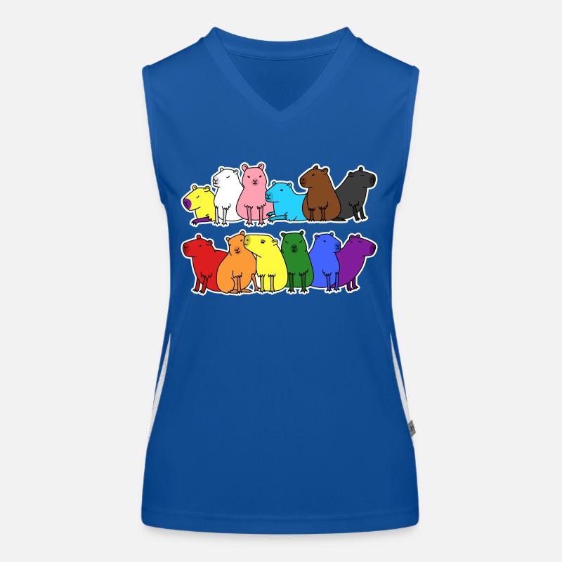 Fierté Progrès Flag Capybara Egalité Débardeur respirant contrasté Femme