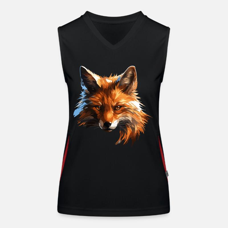Polygon Fuchs Funktionelles Kontrast-Tank Top für Frauen